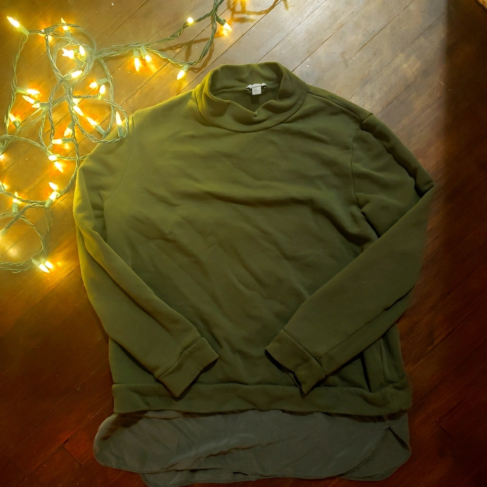 COS Mockneck Sweater with Silk Bottom